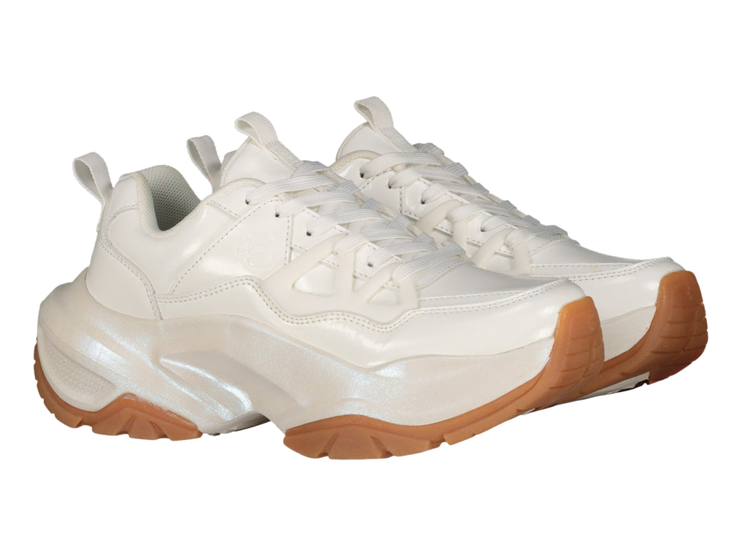 Tenis Charly Chunky Blanco y Camel para Mujer