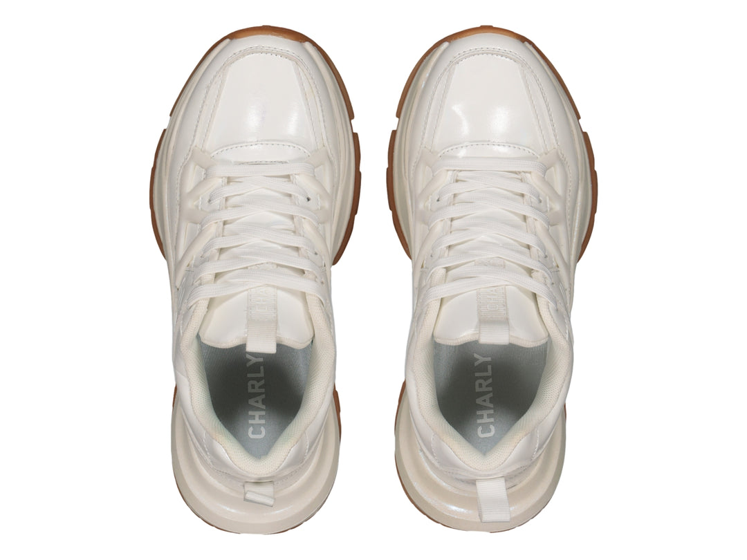Tenis Charly Chunky Blanco y Camel para Mujer