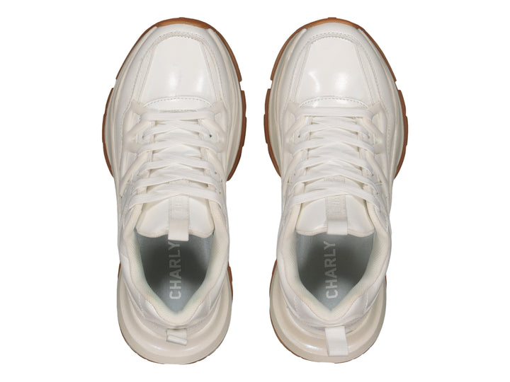 Tenis Charly Chunky Blanco y Camel para Mujer