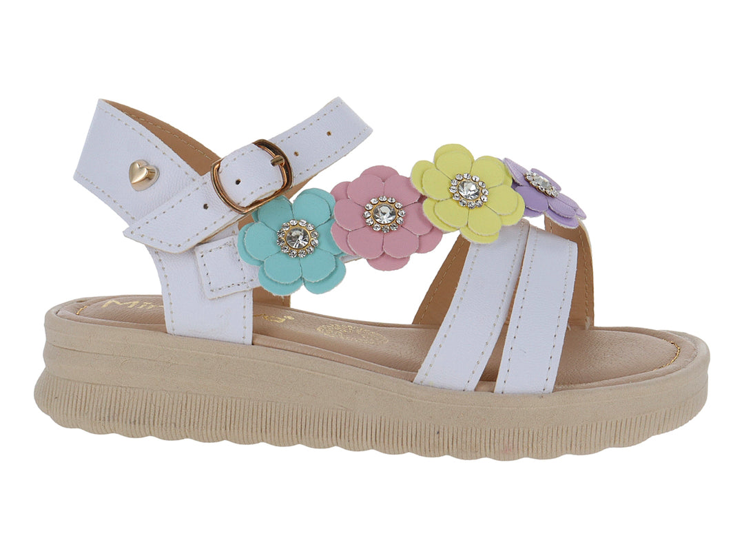 Sandalias Miroslava Blanco Multicolor para Niña