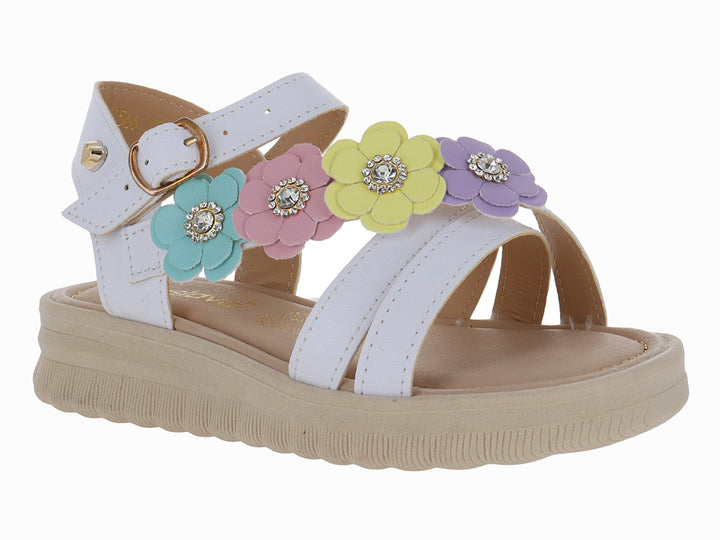 Sandalias Miroslava Blanco Multicolor para Niña