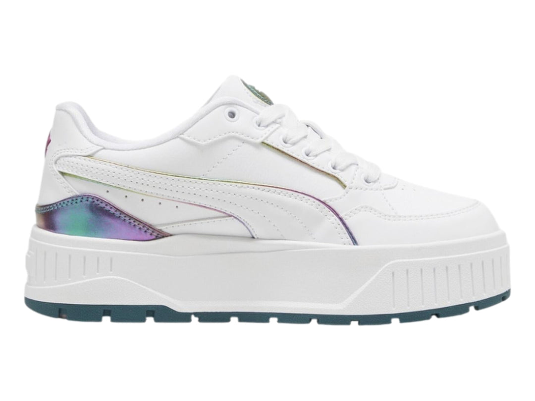 Tenis PUMA Karmen II Idol Bouncy Sky Blanco y Verde para Niña