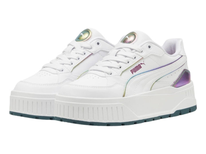 Tenis PUMA Karmen II Idol Bouncy Sky Blanco y Verde para Niña