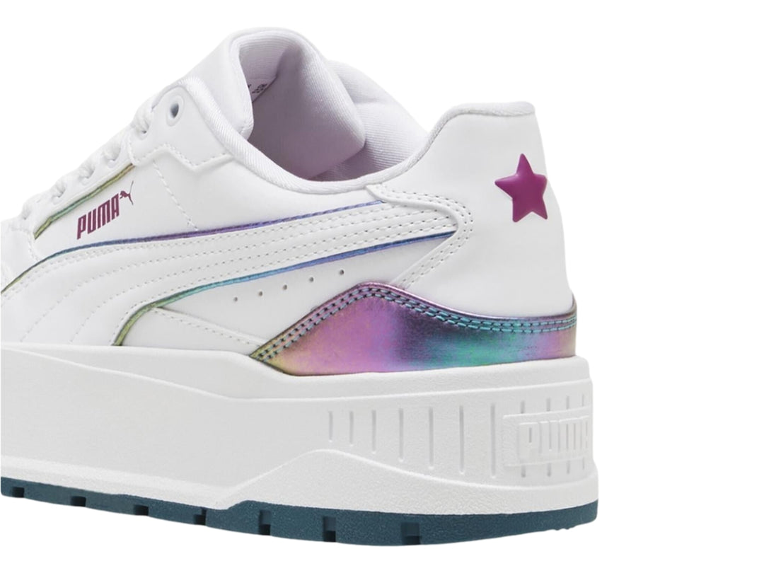 Tenis PUMA Karmen II Idol Bouncy Sky Blanco y Verde para Niña
