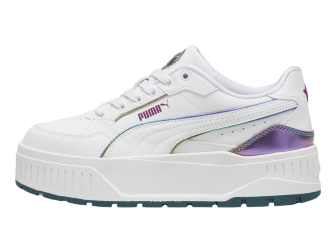 Tenis PUMA Karmen II Idol Bouncy Sky Blanco y Verde para Niña