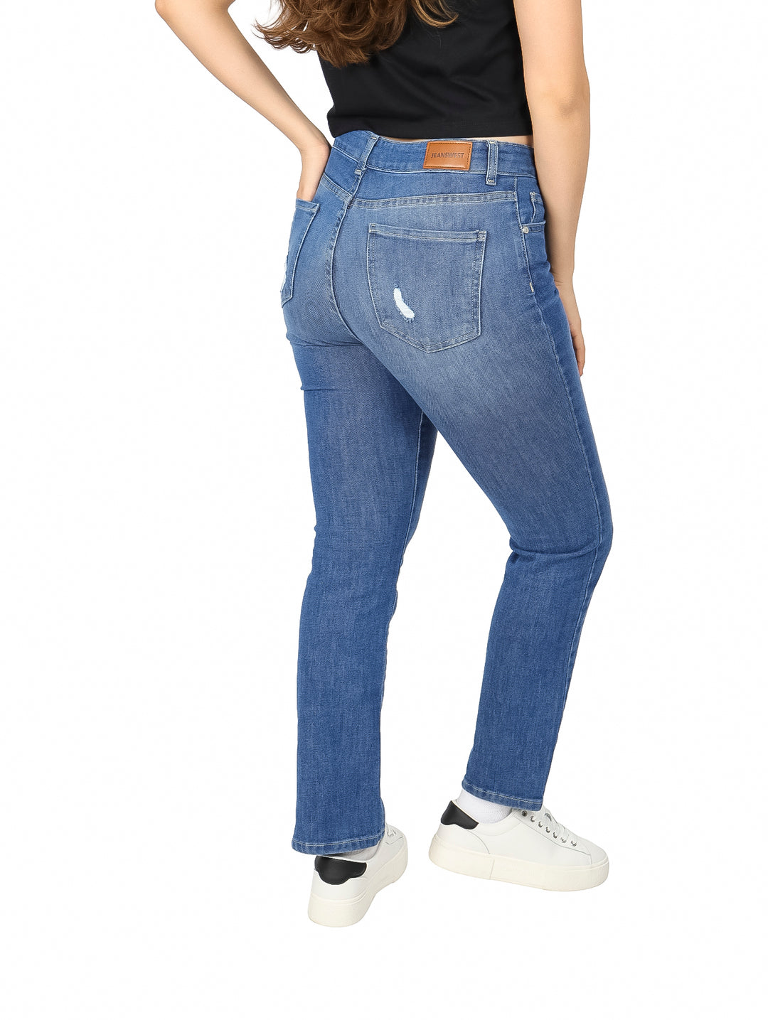 Jeans JeansWest Stone Bleach Tiro Alto para Mujer