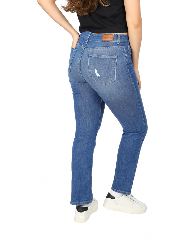 Jeans JeansWest Stone Bleach Tiro Alto para Mujer