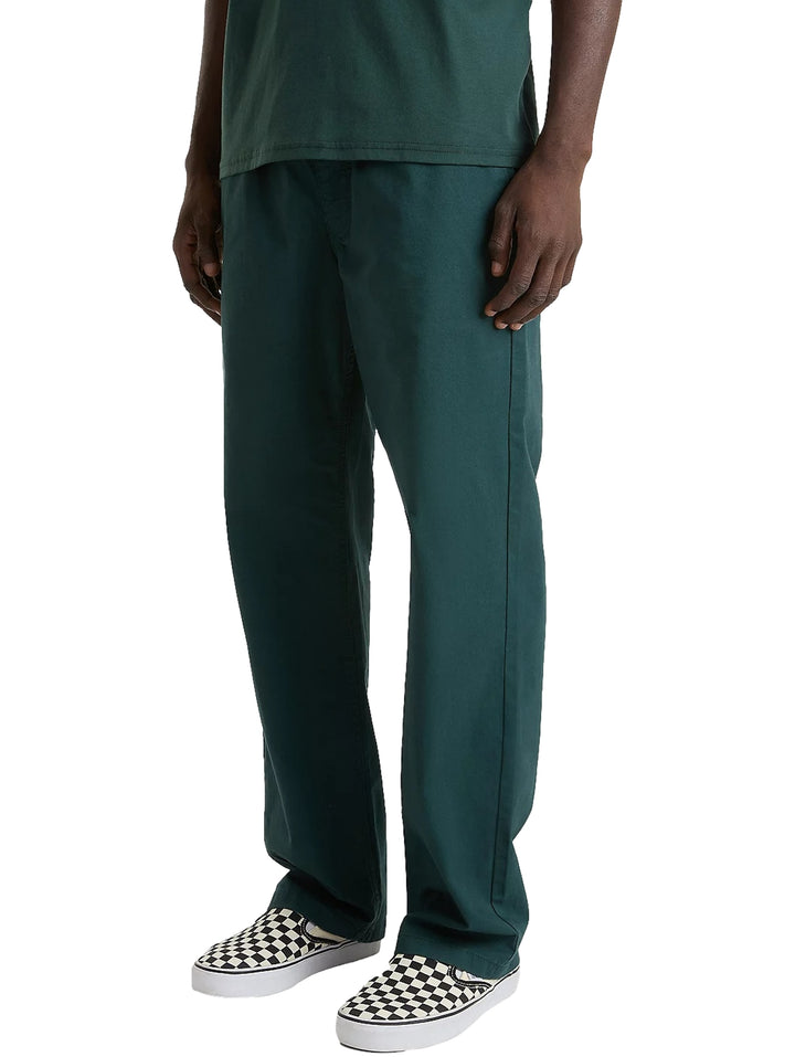 Pantalones deportivos VANS color verde oscuro con corte relajado y recto.