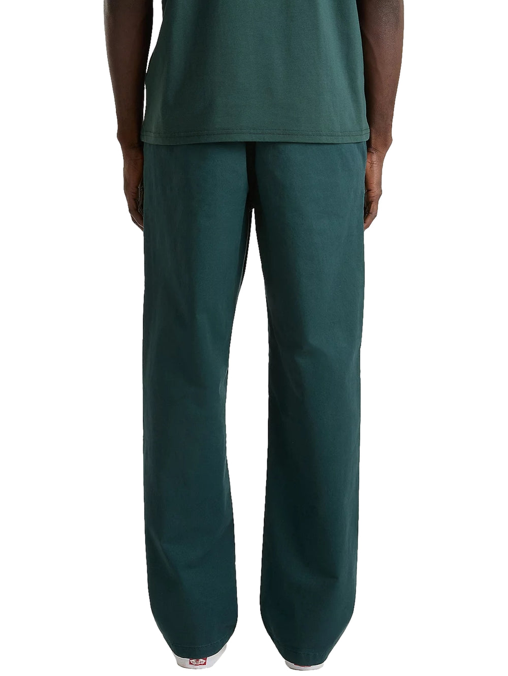 Pantalones deportivos VANS color verde oscuro con corte relajado y recto.