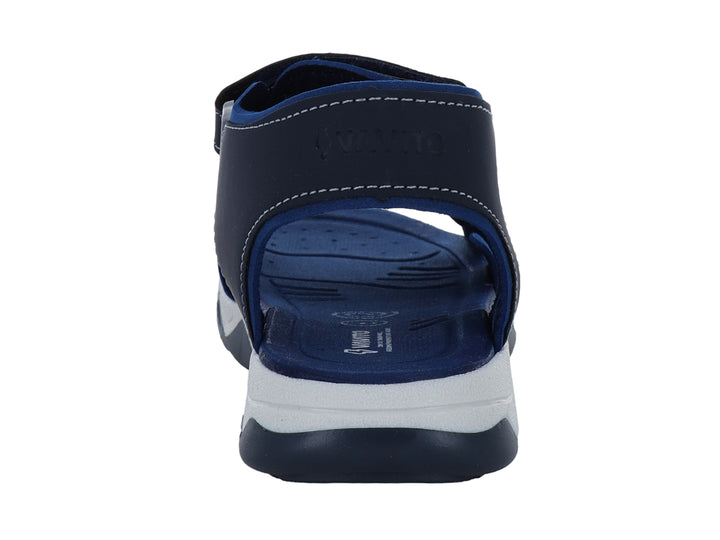 Sandalia para Niño VAVITO color azul rey con suela blanca y correas de velcro.