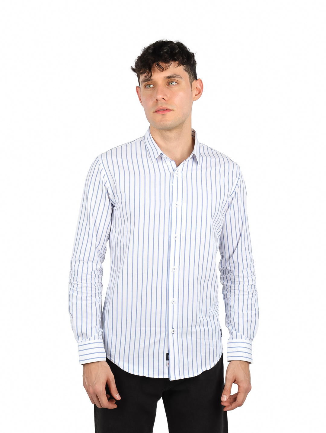 Camisa Varanasi Blanco a Rayas para Hombre