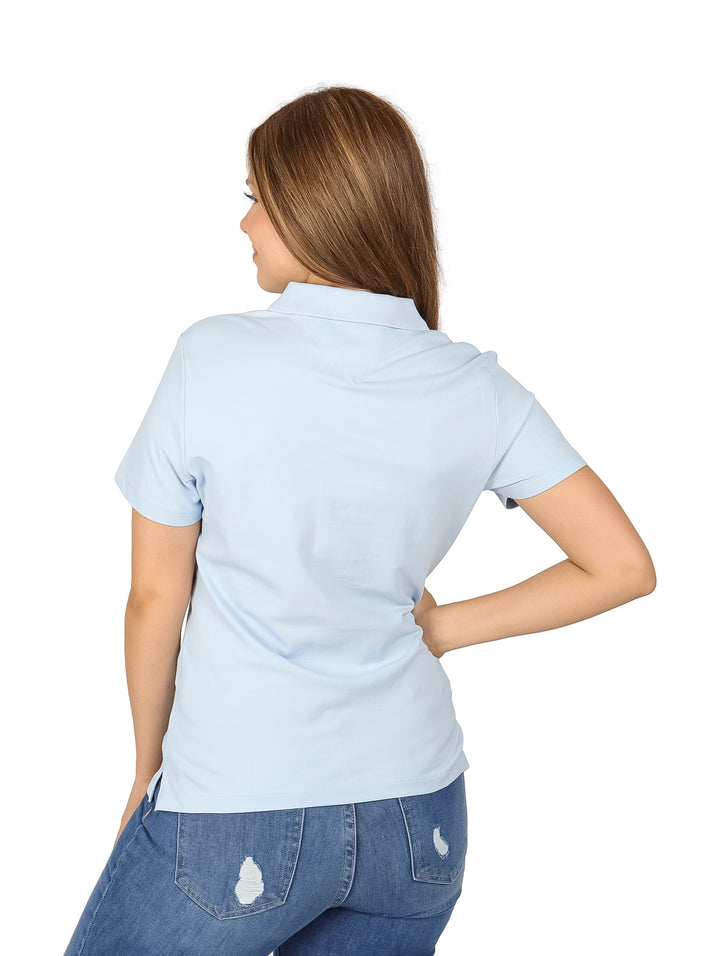 Playera Polo Tommy Hilfiger Azul Claro para Mujer