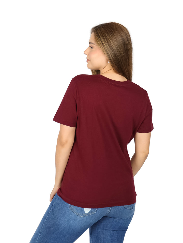 Playera Tommy Hilfiger Guinda para Mujer