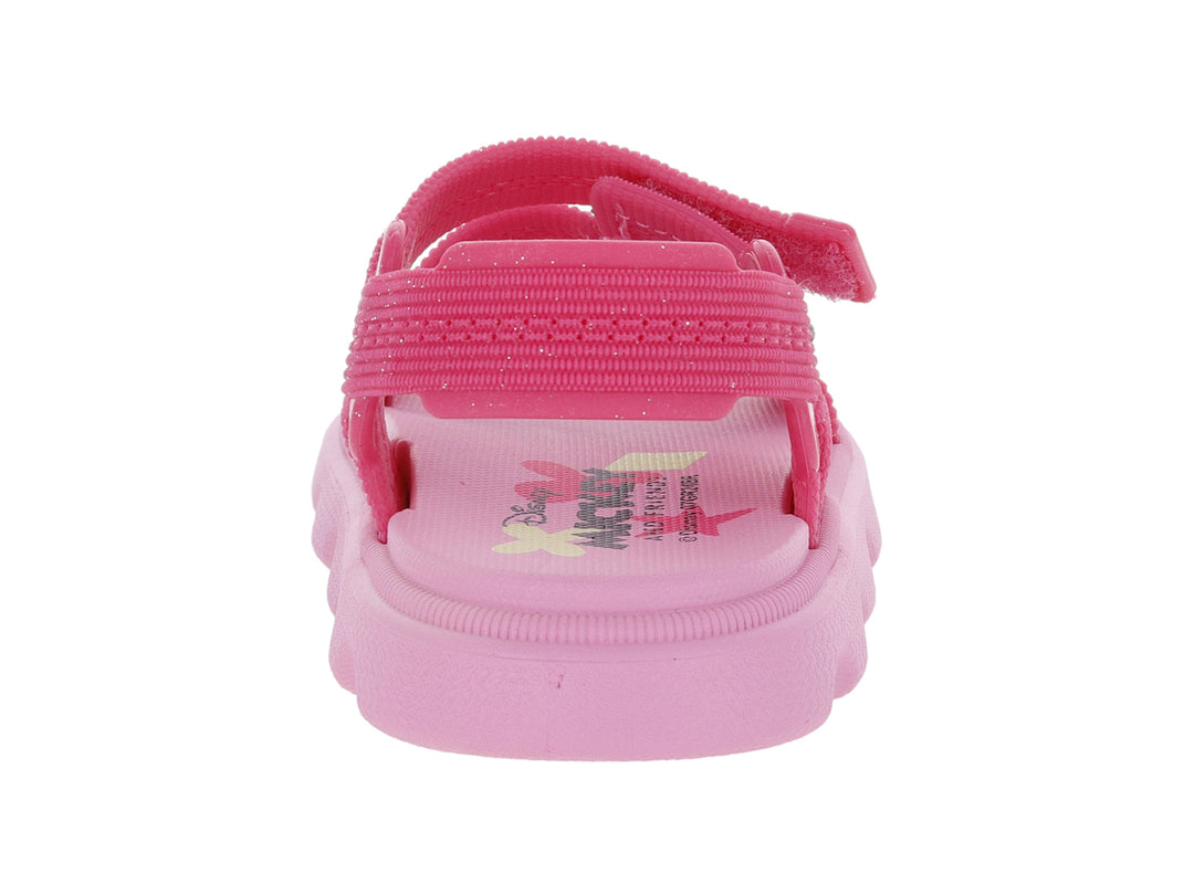 Sandalias rosas para bebé de la marca Ipanema Disney con personaje de Minnie Mouse y correas ajustables.
