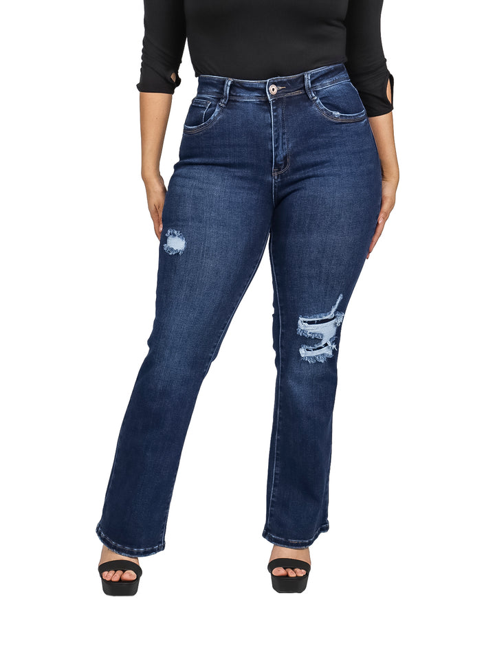 Jeans NYD Jeans Campana Stone Oscuro para Mujer