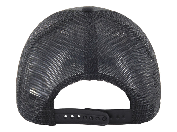 Gorra de béisbol negra con logo NY blanco bordado y panel trasero de malla.