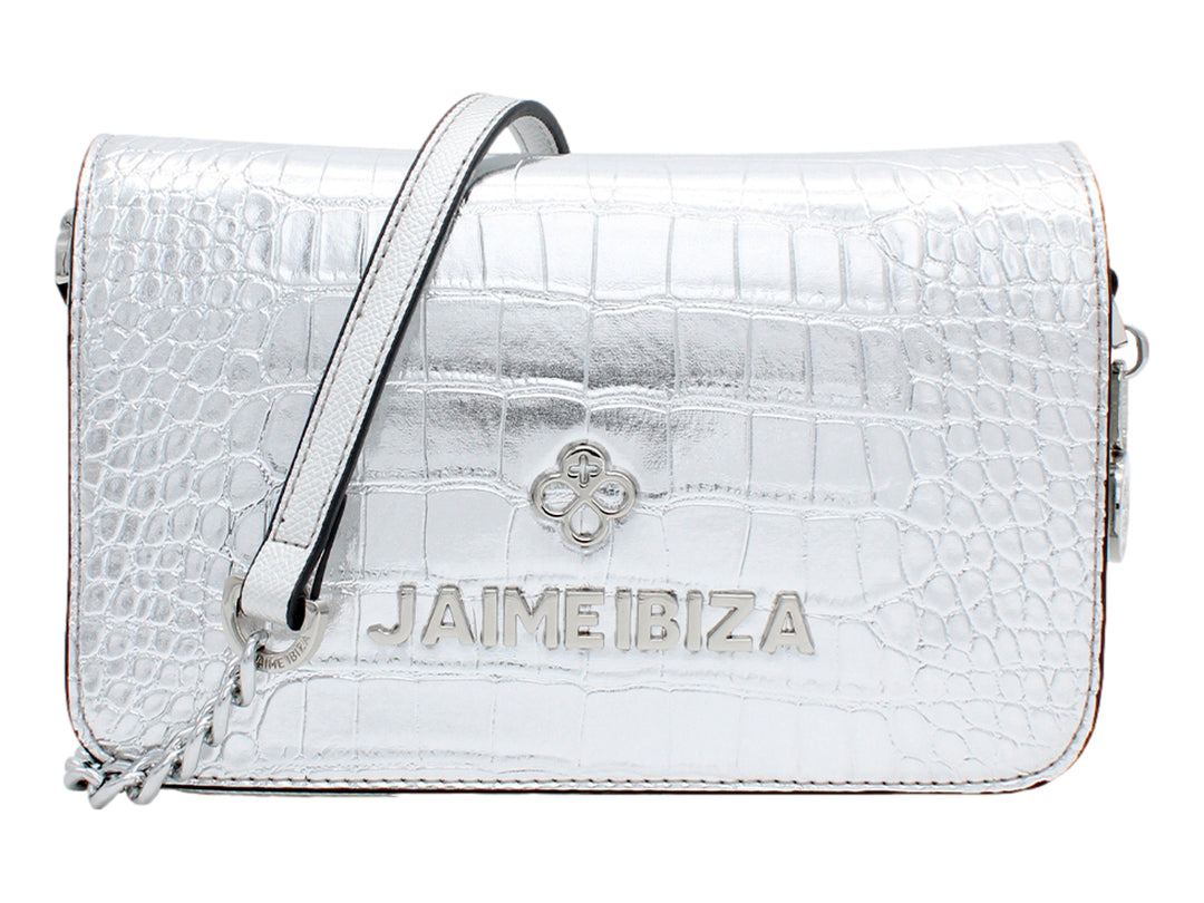 Bolso Jaime Ibiza Croco Plata para Mujer