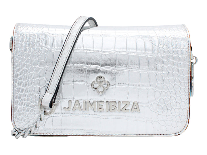 Bolso Jaime Ibiza Croco Plata para Mujer