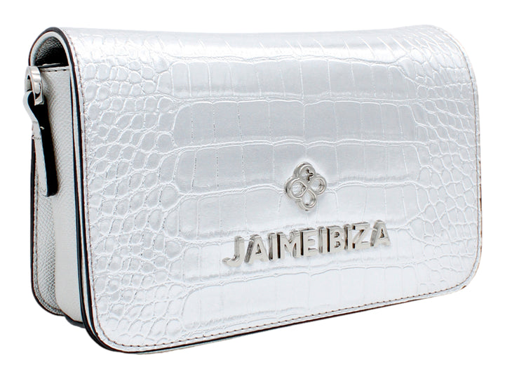 Bolso Jaime Ibiza Croco Plata para Mujer