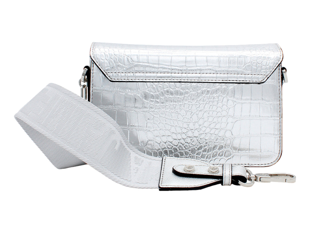 Bolso Jaime Ibiza Croco Plata para Mujer