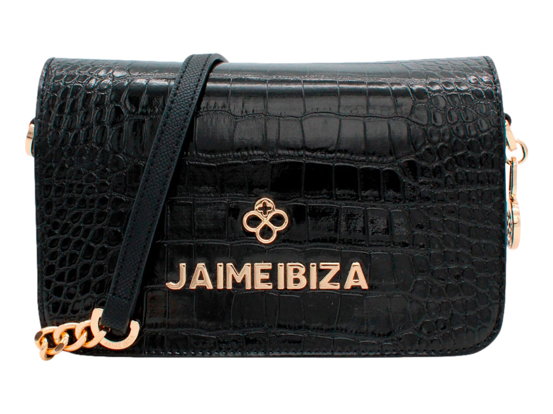 Bolso Jaime Ibiza Croco Negro para Mujer