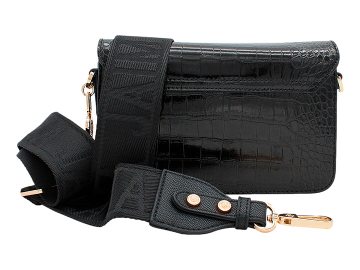 Bolso Jaime Ibiza Croco Negro para Mujer