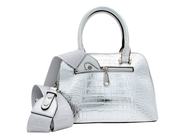 Bolsa Jaime Ibiza Croco Plata para Mujer