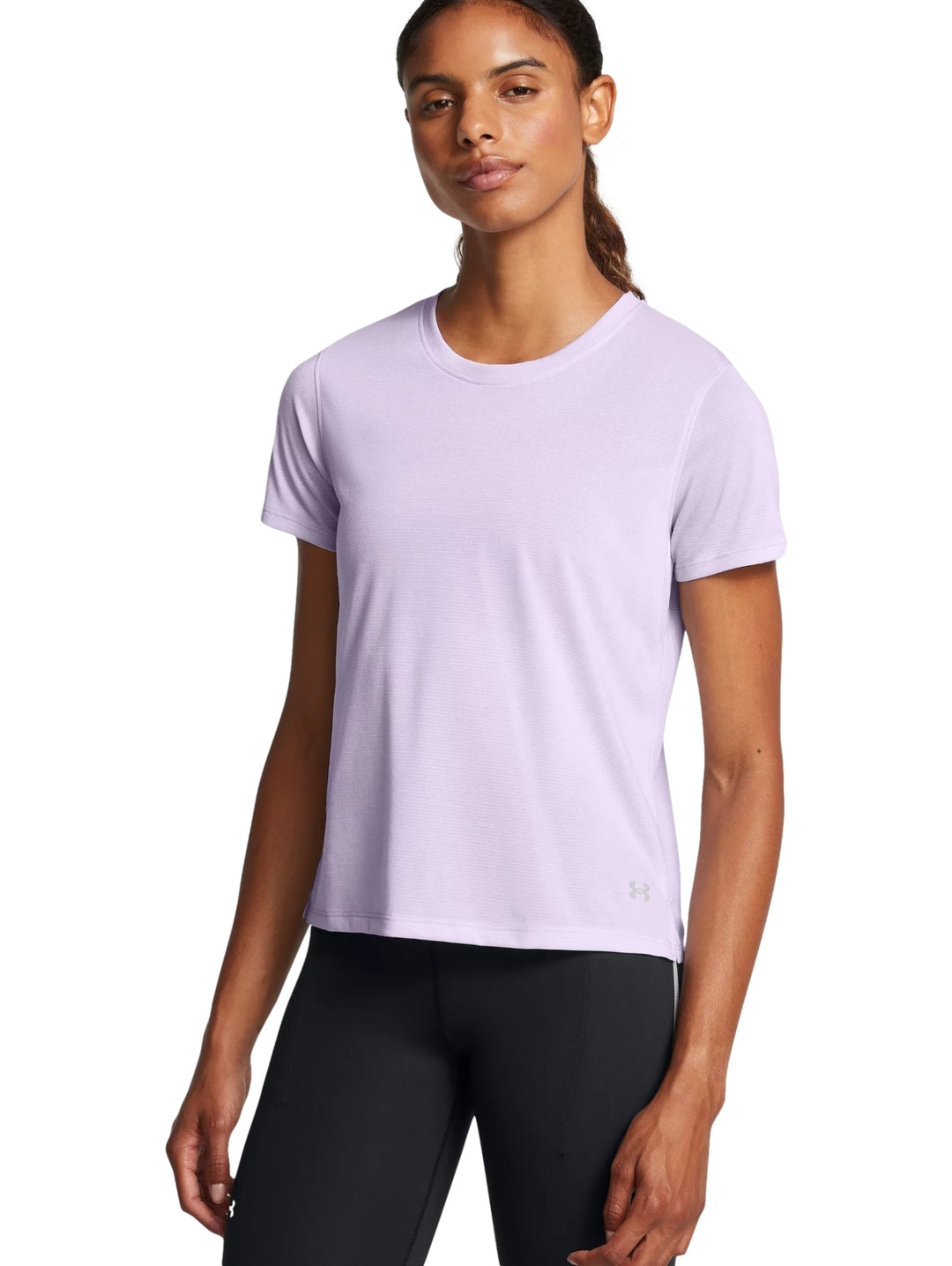 Playera Under Armour Launch Manga Corta Morado para Mujer