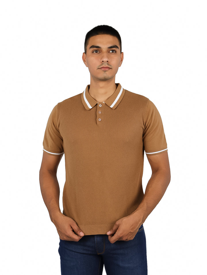 Playera Polo Carven Tejido Color Breen para Hombre