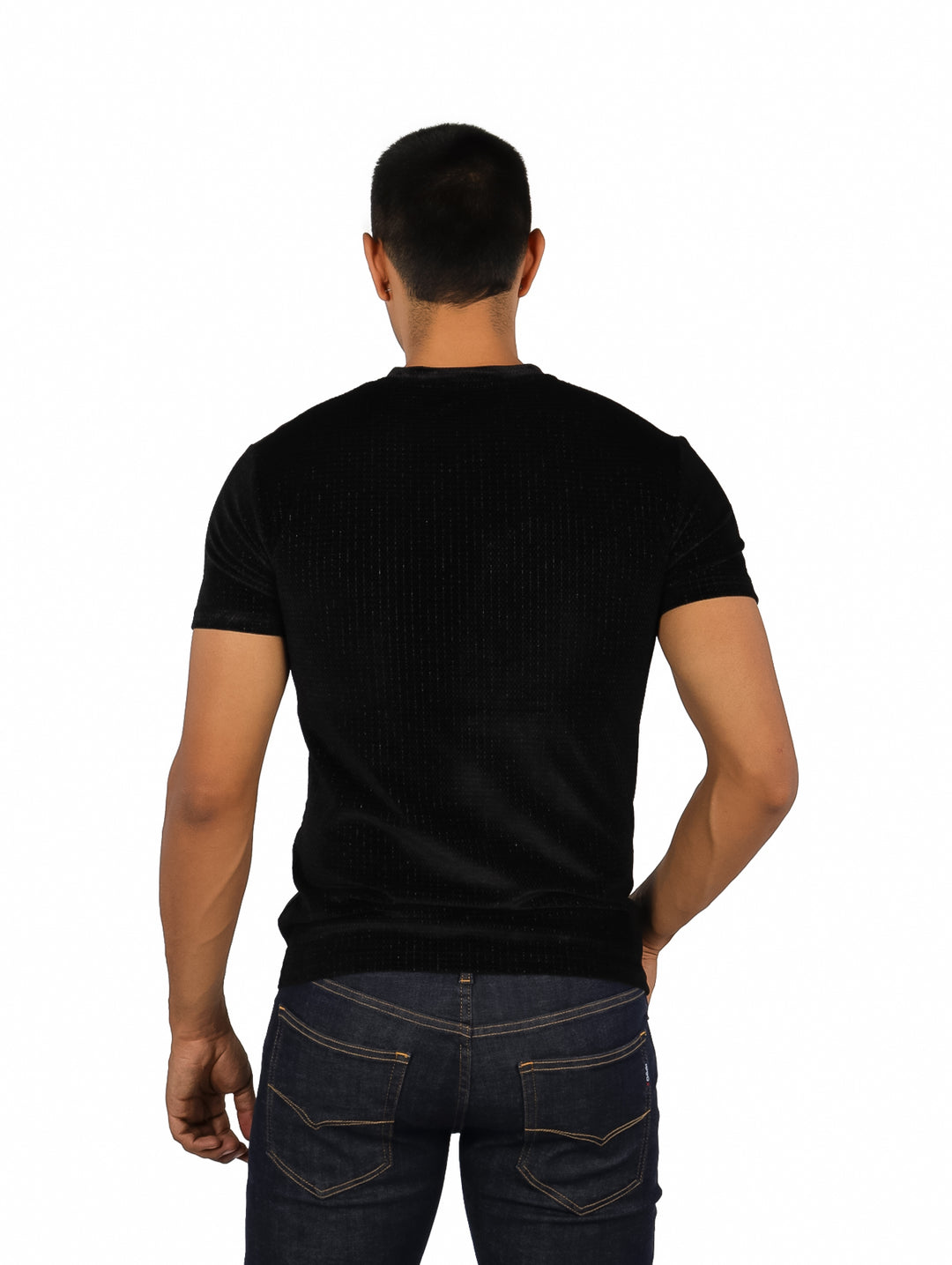 Playera Moda Pritex Negro Plata para Hombre