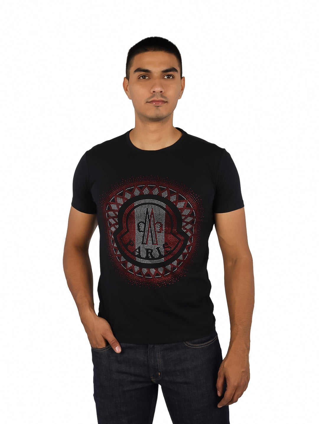 Playera Moda Pritex Negro con Rojo para Hombre