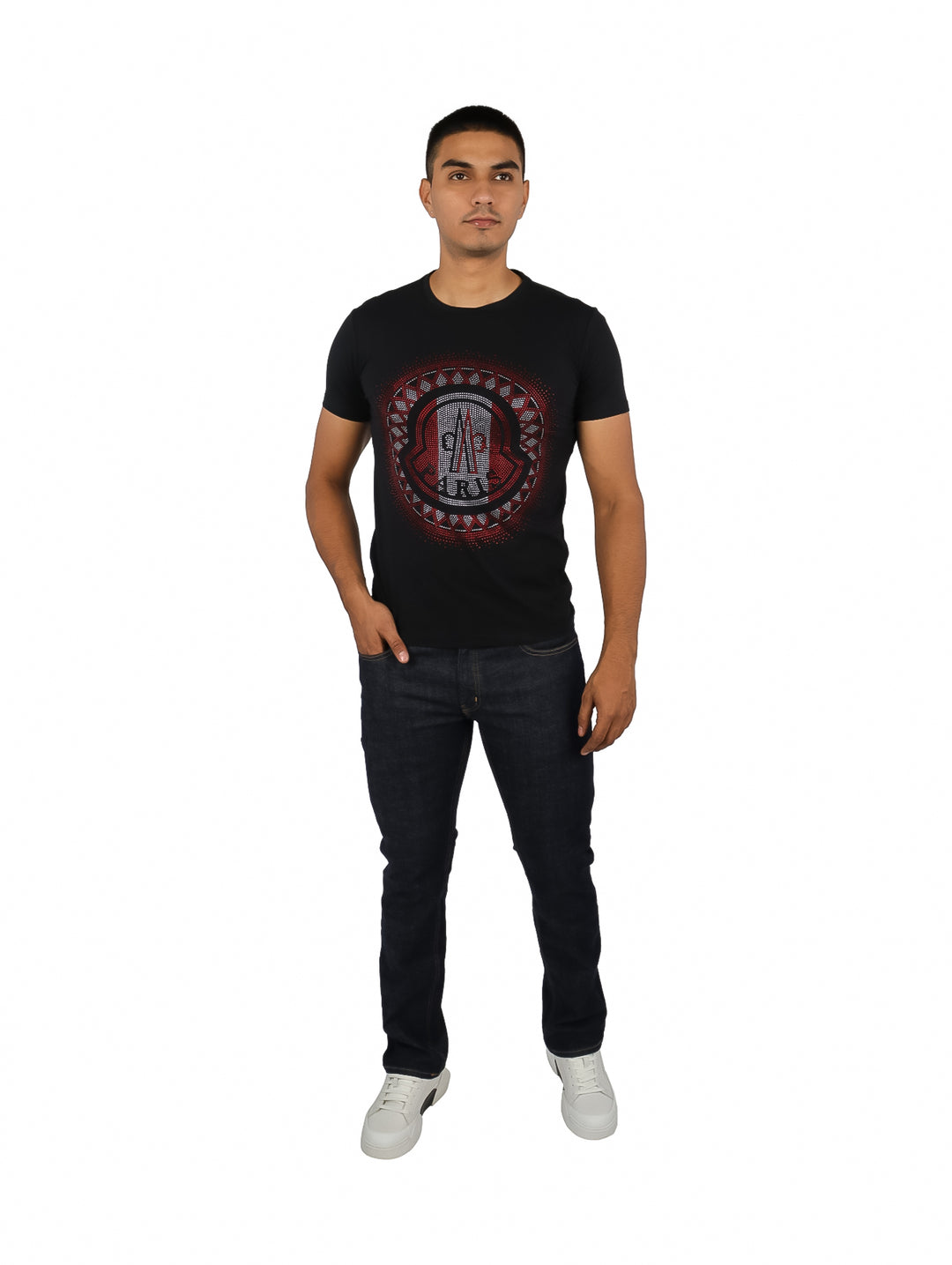 Playera Moda Pritex Negro con Rojo para Hombre