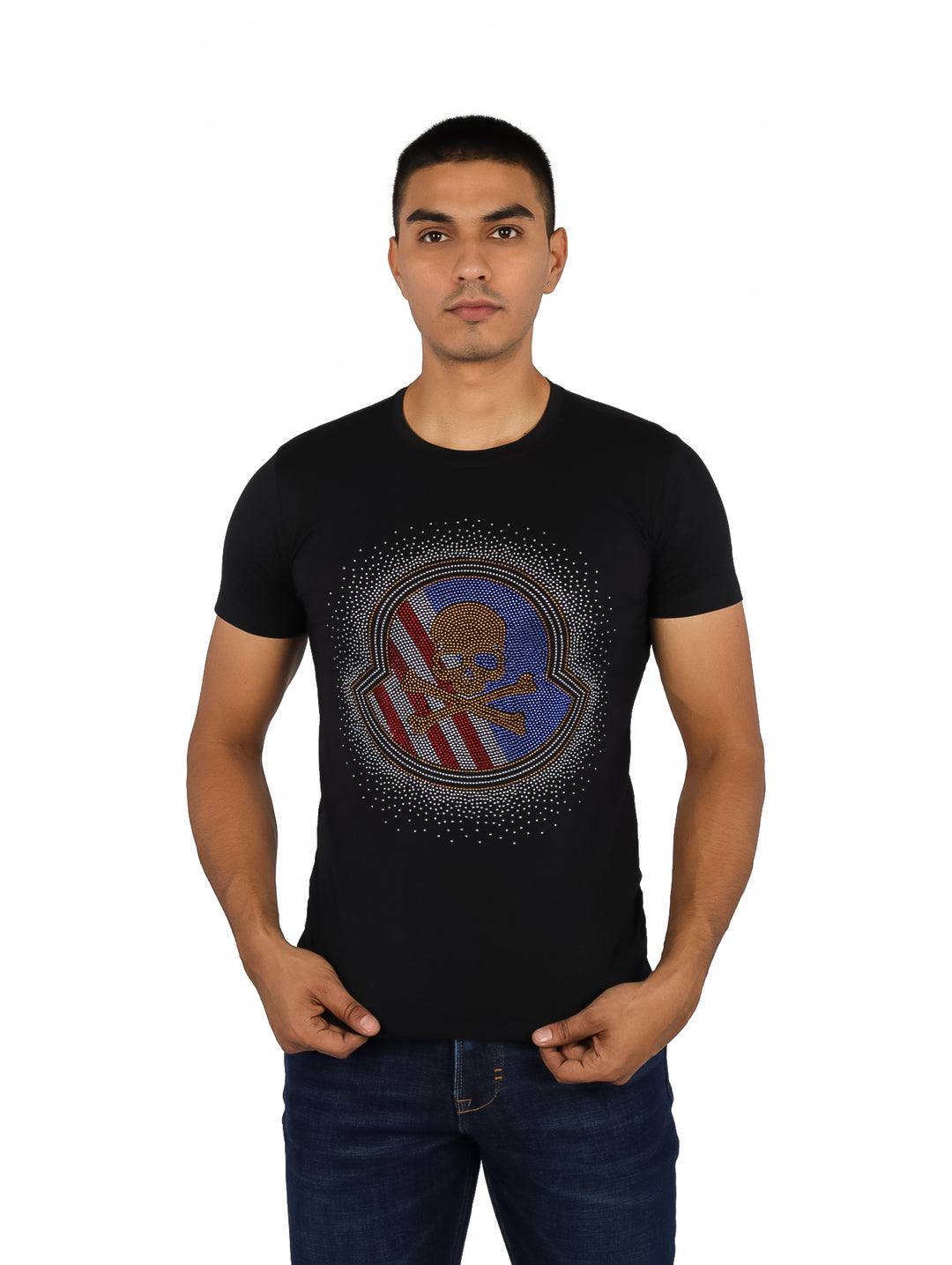 Playera Moda Pritex Negro Azul para Hombre