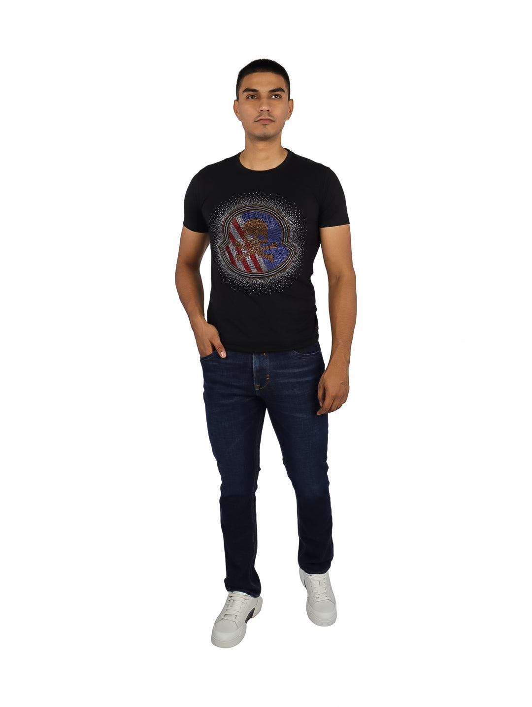 Playera Moda Pritex Negro Azul para Hombre