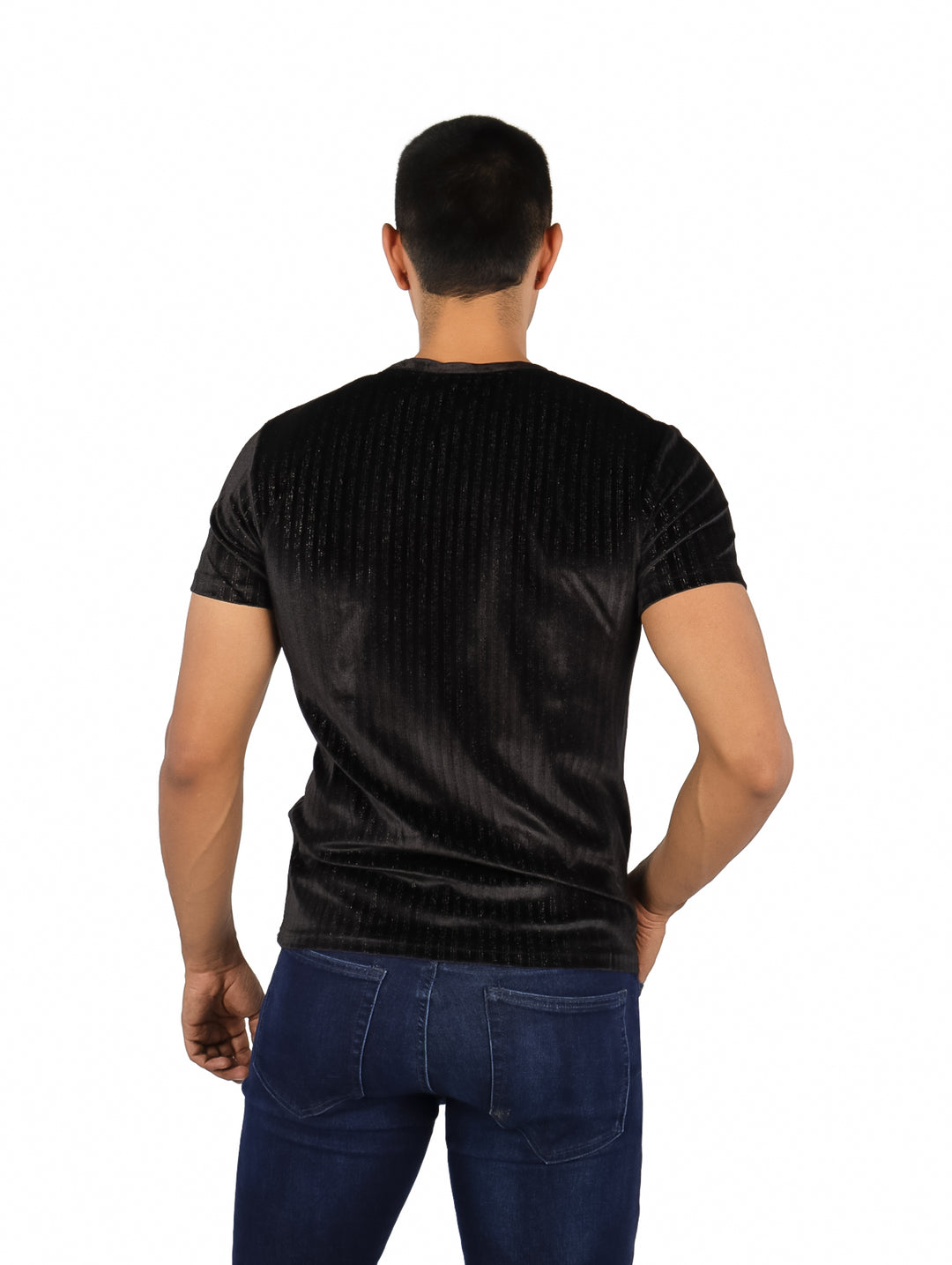Playera Moda Pritex Negro Plata para Hombre