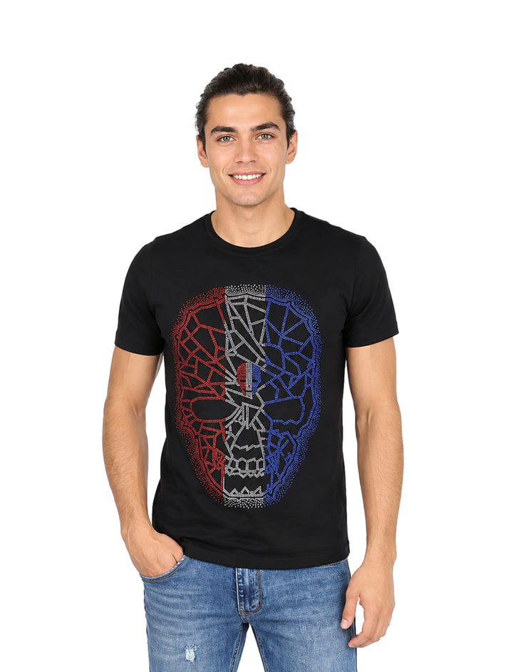 Playera Moda Pritex Negro con Rojo para Hombre
