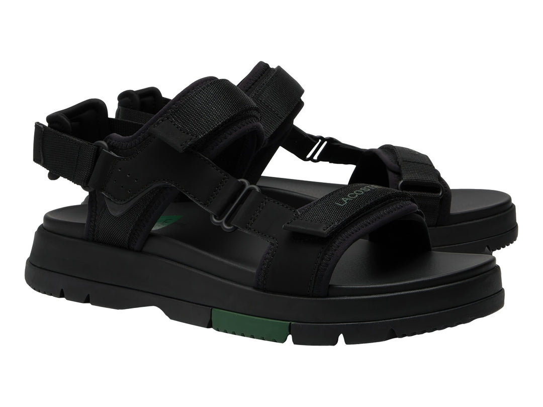 Sandalias Lacoste Suruga PRM Negro y Verde para Mujer