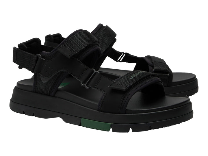 Sandalias Lacoste Suruga PRM Negro y Verde para Mujer