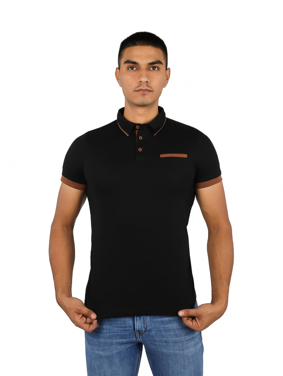 Playera Polo G.American Negro para Hombre