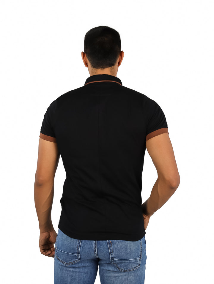 Playera Polo G.American Negro para Hombre