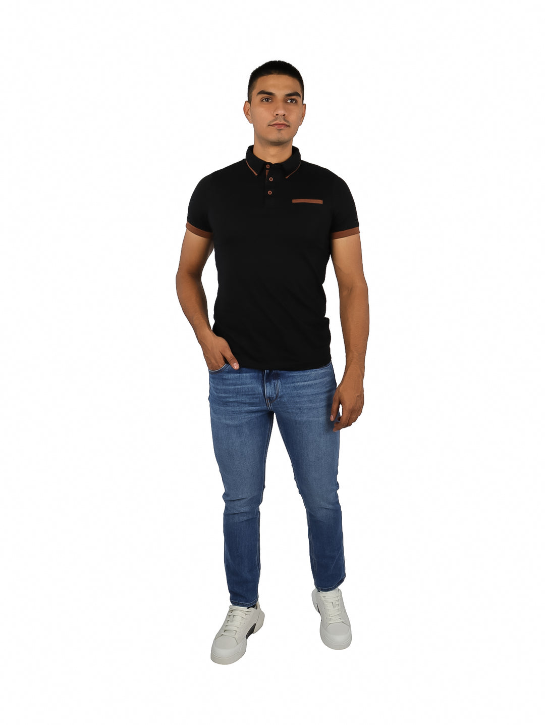 Playera Polo G.American Negro para Hombre