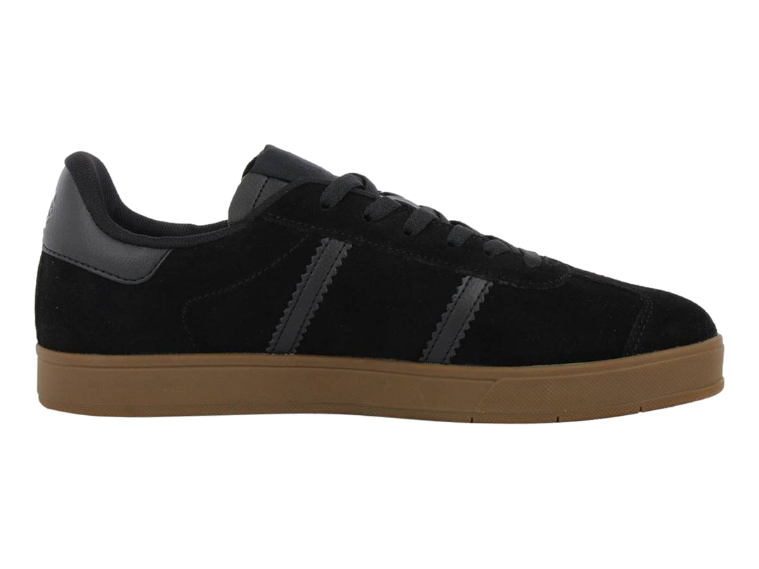 Tenis DC Shoes Ollie SD MX color negro con detalles en gris y suela color café.