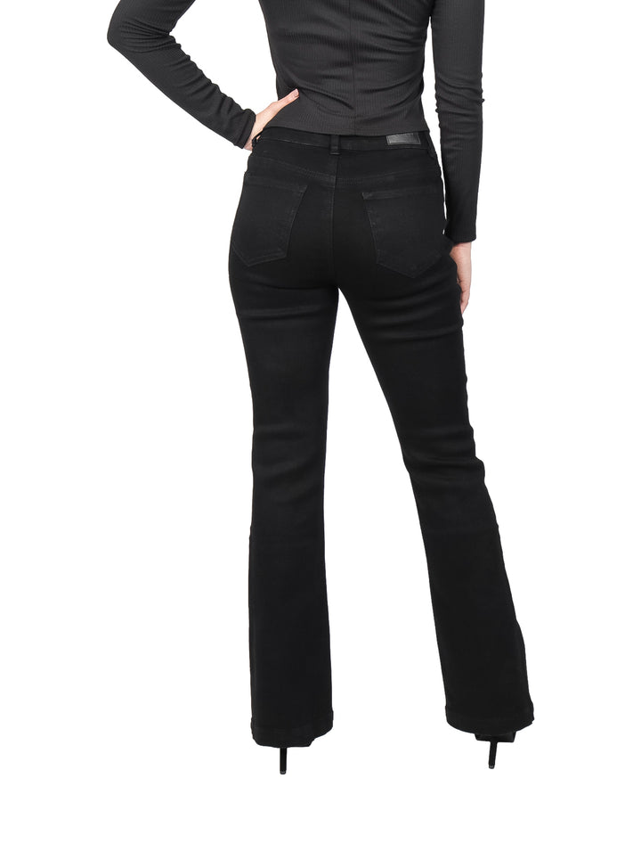 Pantalones Jeans Wide Leg BE-LU Negro para Mujer