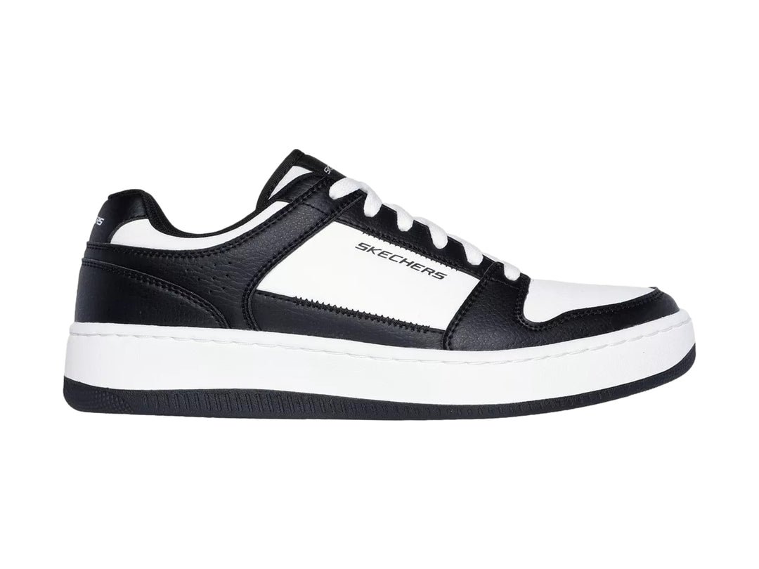 Tenis Skechers Sport Court 92 Blanco y Negro para Hombre