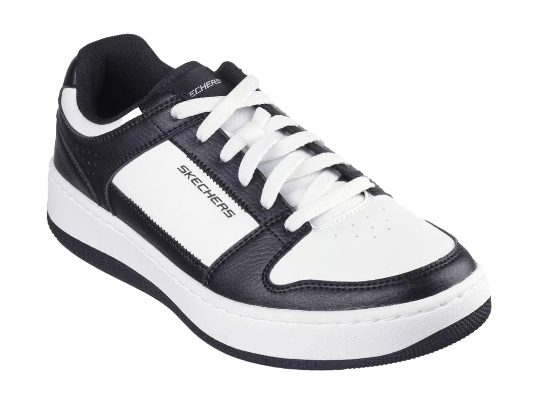 Tenis Skechers Sport Court 92 Blanco y Negro para Hombre