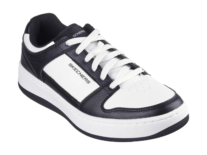 Tenis Skechers Sport Court 92 Blanco y Negro para Hombre