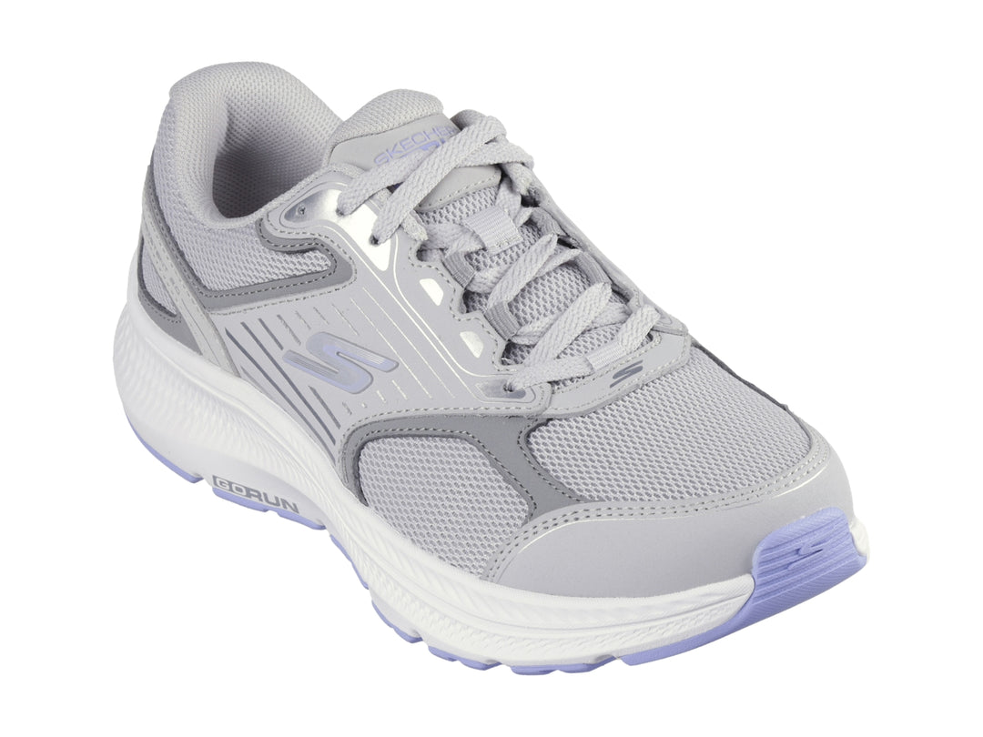 Tenis Skechers Go Run Consistent 2.0 Gris y Lavanda para Mujer
