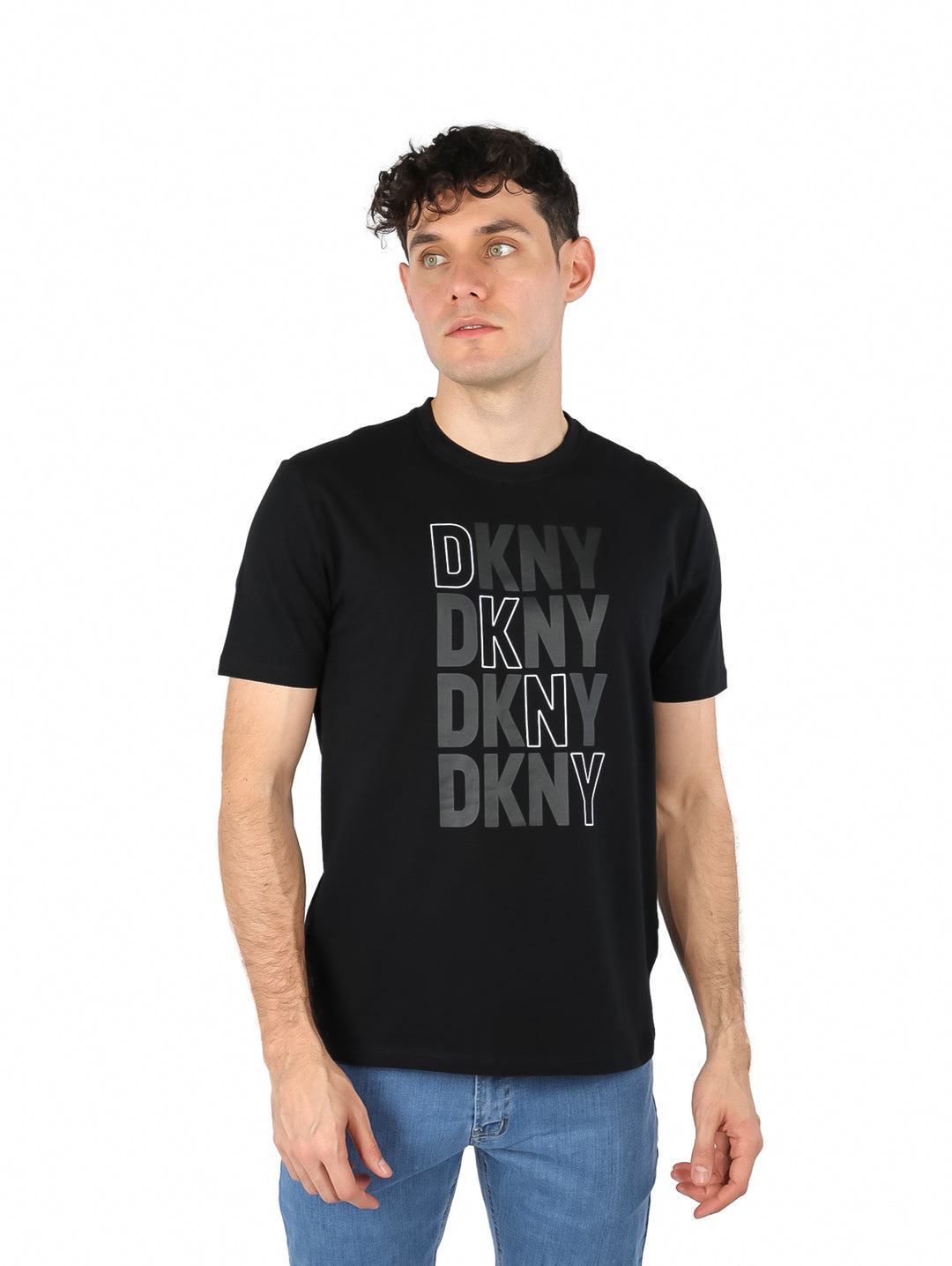 Playera DKNY Negro Estampada para Hombre