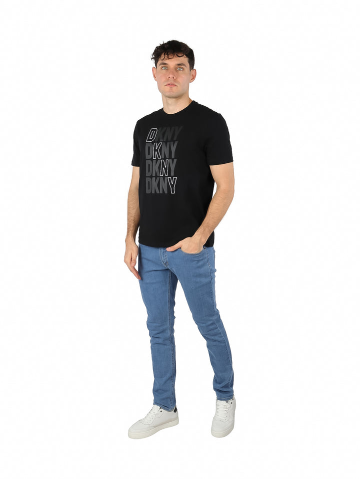 Playera DKNY Negro Estampada para Hombre