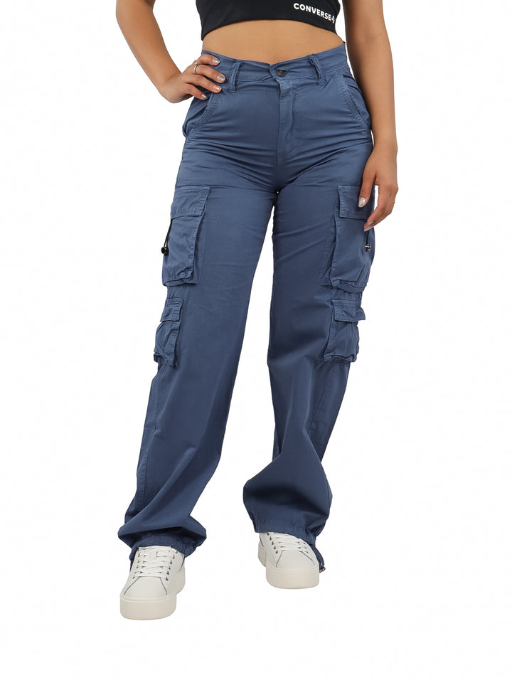 Pantalones Jeans Cargo Dolce and Amaro Azul para Mujer